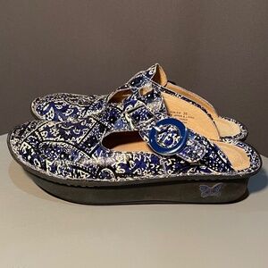 Alegria Donna Blue Bandana Clog – Women’s EU 36 / US 6–6.5 (With Box)